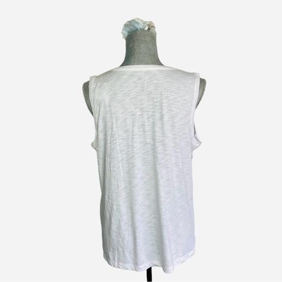 Chicos by Chicos Sequin Tank Striped Blue and White (Size 2) - Picture 2 of 11